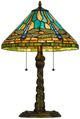 Cal® Lighting & Accessories Tiffany Antique Brass Table Lamp-2