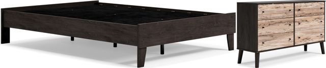 Signature Design by Ashley® Piperton 2-Piece Black Full Platform Bed Set-0
