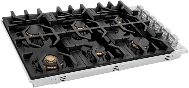 ZLINE 36" Black Porcelain Gas Cooktop-1
