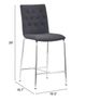 Zuo® Uppsala Graphite Counter Chair-4