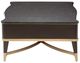 Michael Amini® Malibu Crest Crotch Mahogany Cocktail Table with Gold Legs-2