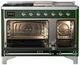 Ilve® Majestic III 48" Emerald Green Pro Style Dual Fuel Liquid Propane Range with French Top and Chrome Trim-1
