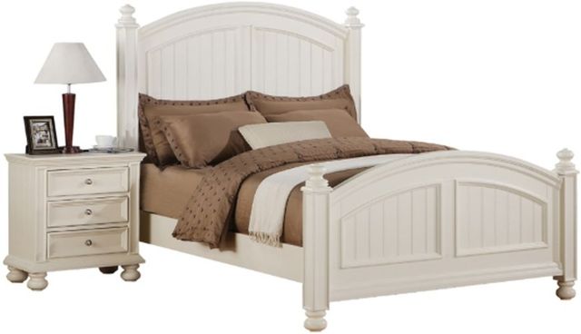 Winners Only® Cape Cod Eggshell White California King Panel Bed-2