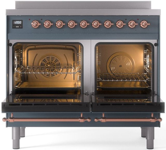 Ilve® Nostalgie II Series 40" Blue Grey Pro Style Induction Range-1