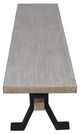 Nest Home Collections Missoula Antique Natural White Bench -3