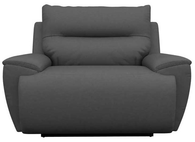 La-Z-Boy® Palmer Blue Gray Leather Manual Reclining Chair and a Half-1