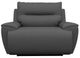 La-Z-Boy® Palmer Blue Gray Leather Manual Reclining Chair and a Half-1
