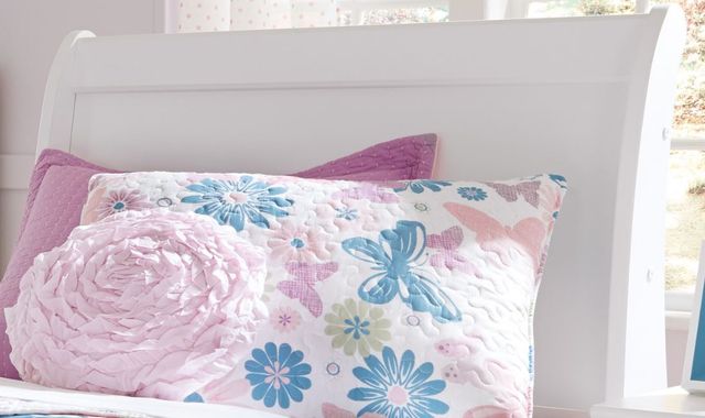Signature Design by Ashley® Anarasia 2-Piece White Twin Sleigh Headboard Set-2