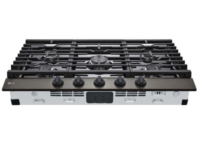 LG 36" Black Stainless Steel Gas Cooktop with UltraHeat™ Burner-0
