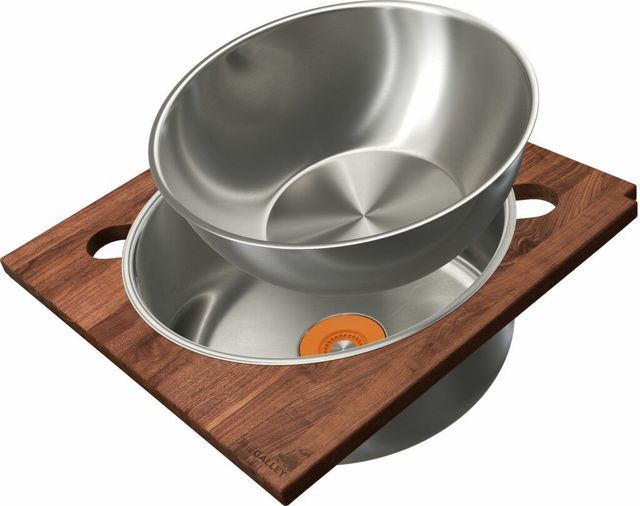The Galley® American Black Walnut Lower Tier Corner Wash & Serve Set-0