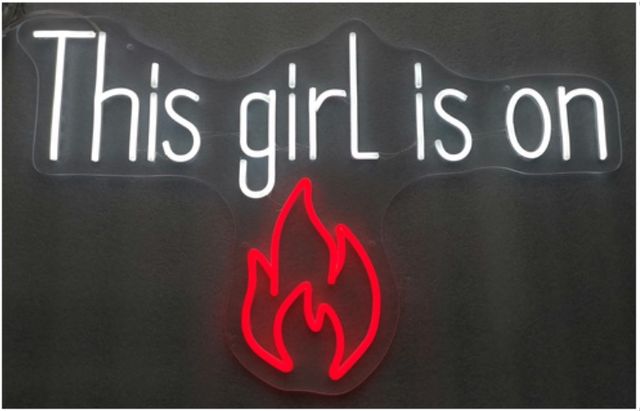 Classy Living Enlightened This Girl is On Fire Neon Sign-0