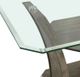 Elements International Dapper Glass Top Rectangle Counter Table with Gray Base-4
