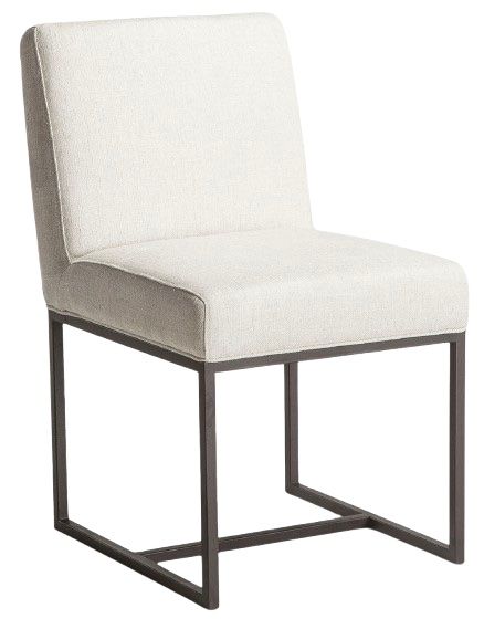 Home Trends & Design Renegade Antique Zinc/Off White Side Dining Chair-0