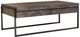 Liberty Furniture Gateway Weathered Gray Cocktail Table with Black Metal Frames-0