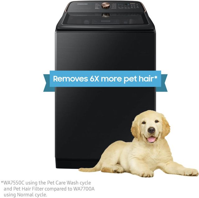 Samsung 7500 5.4 Cu. Ft. Brushed Black Top Load Washer-2