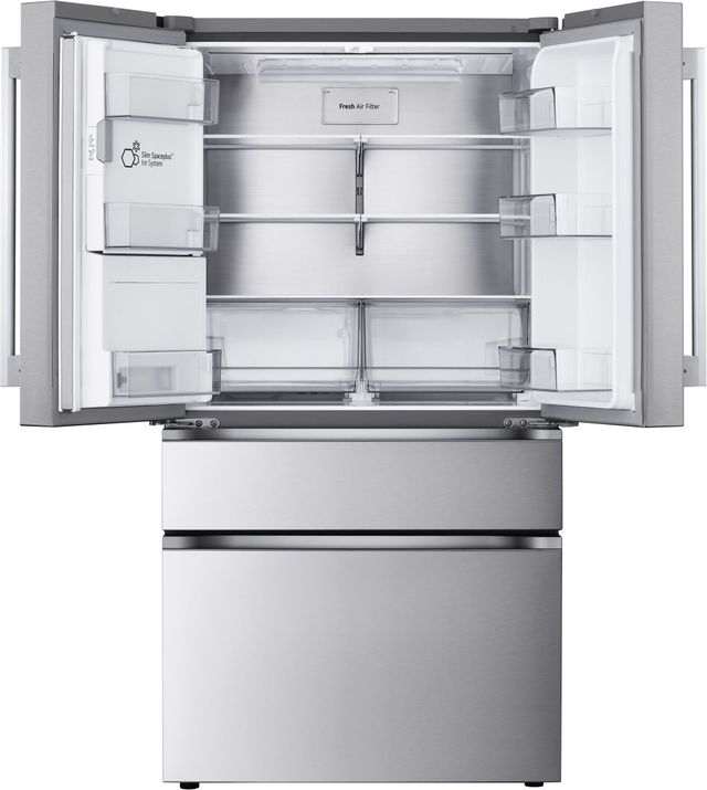 LG 36” 28.6 Cu. Ft. PrintProof™ Stainless Steel 4 Door French Door Refrigerator with Full Convert Drawer-1