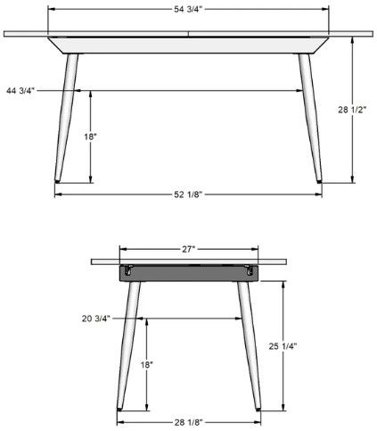 Amisco Customizable Richview 72" Dining Table with White Oak Veneer Top-3
