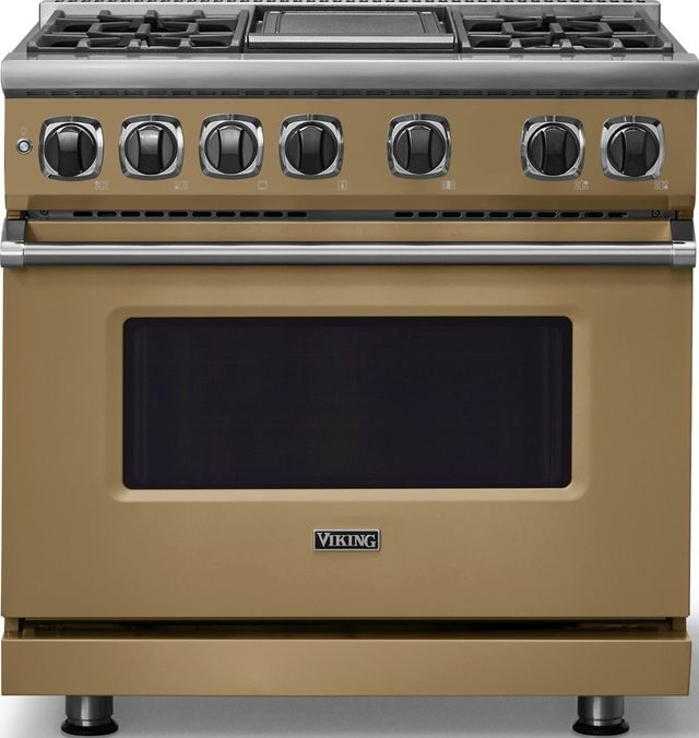Viking® 7 Series 36" Golden Hour Pro Style Dual Fuel Range with Griddle-0