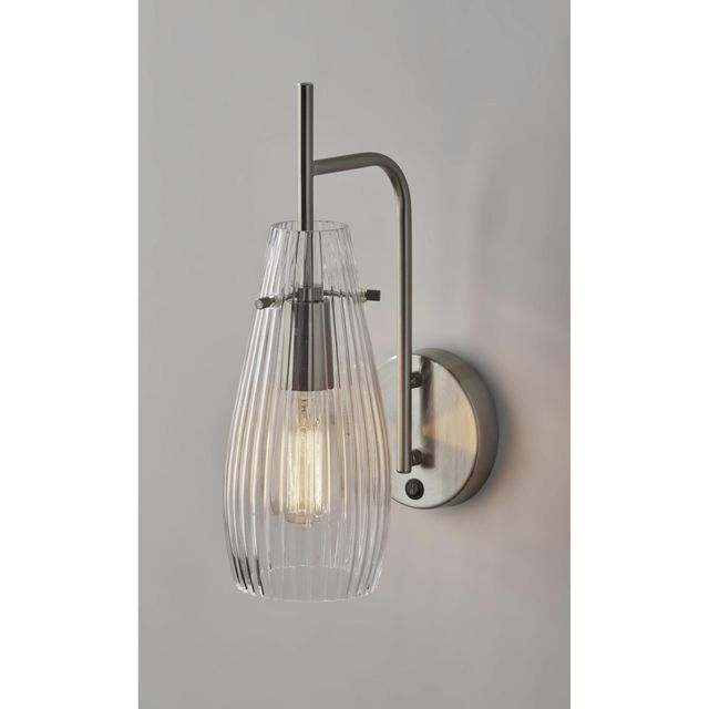 Adesso® Layla Brushed Steel Wall Lamp-0