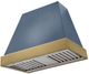 AGA Euclid 36" Stone Blue Wall Mounted Range Hood  with Antique Brass Trim-0