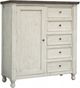 International Furniture Direct Stone Ivory/Weathered Gray Gentleman Chest-0