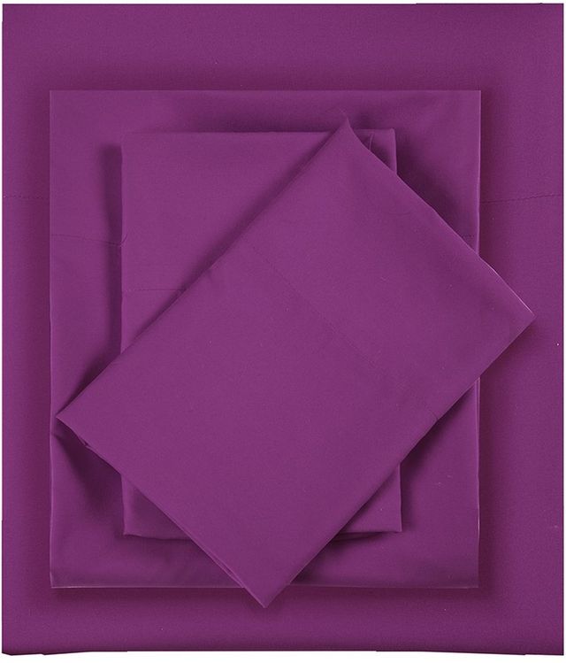 Olliix by Intelligent Design Purple Full Microfiber All Season Wrinkle-Free Sheet Set-0