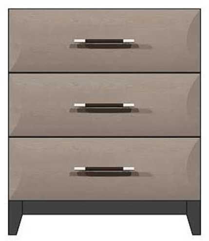 Country View Woodworking Customizable American Modern 28" 3-Drawer Solid Wood Legs Bedside Chest-0