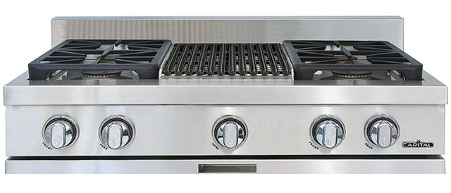 Capital Cooking™ Capital Chef 36" Stainless Steel Sealed Burner Gas Rangetop with Grill-0