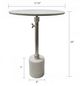A & B Home Off-White Adjustable Side Table-1