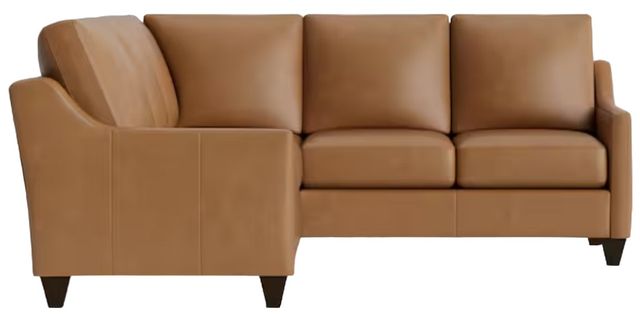 Bassett® Furniture Customizable Benchmade Premier 2-Piece Leather Slope Arm L-Shaped Sectional-1
