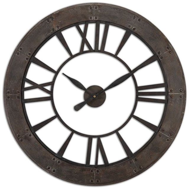Uttermost® Ronan Bronze/Gray Wall Clock-0
