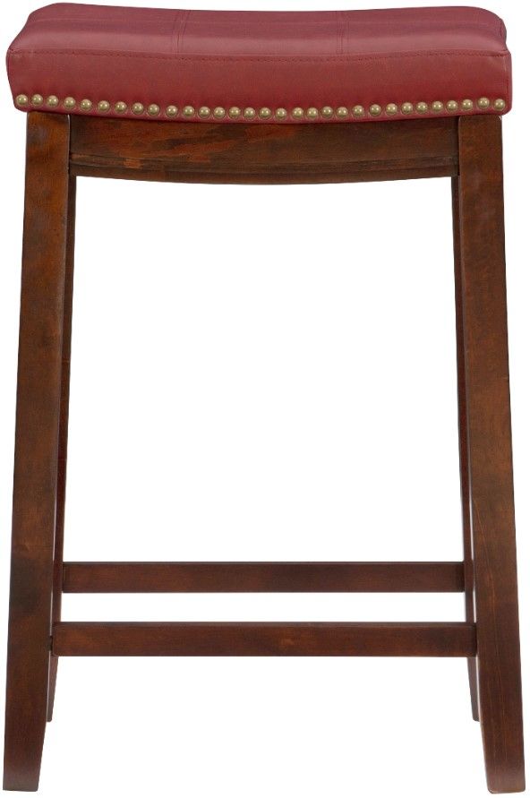 Linon Claridge Red Counter Stool-3