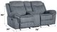 ACME Furniture Zubaida Gray Manual Reclining Loveseat with Console-2
