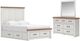 Benchcraft® Savonport 3-Piece Brown/White Queen Panel Storage Bedroom Set-0