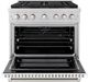 ZLINE Paramount Series 36" Stainless Steel Pro Style Dual Fuel Range with White Matte Door-1