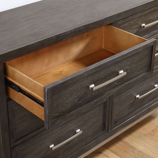 Steve Silver Co. Broomfield Warm Walnut/Metal Dresser-2