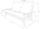 Kodiak Furniture Monterey Suede Peat/Butternut Queen Futon with Mattress-3