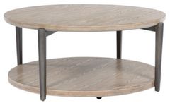 Signature Design by Ashley® Dyonton Light Grayish Brown Top Coffee Table with Gunmetal Base