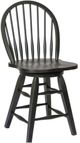 TEI St. Michael Windsor Black Matt Rub-Thru 24" Swivel Counter Stool-0
