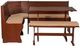Linon Chelsea 3-Piece Beige/Walnut Nook Dining Set with Cushion-0