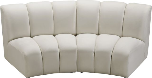 Meridian Furniture Infinity 2-Piece Cream Velvet Modular Sectional-3