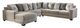 Benchcraft® Ardsley 4-Piece Pewter Left-Arm Facing Sectional and Chaise-0