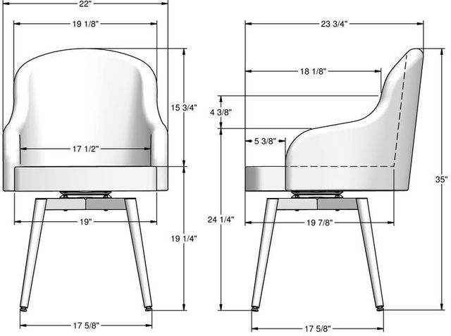Amisco Customizable Weston Dining Swivel Chair-2