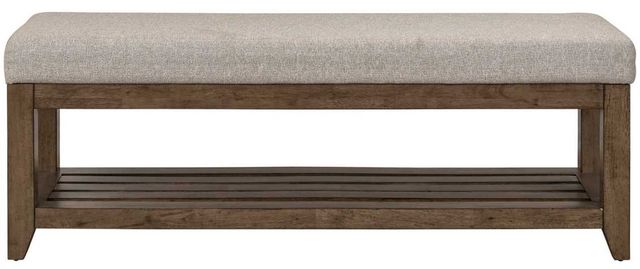 Liberty Furniture Shaker Lakes Harvest Brown/Taupe Bed Bench-2