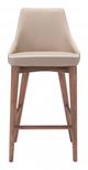 Zuo® Moor Beige Counter Chair-1