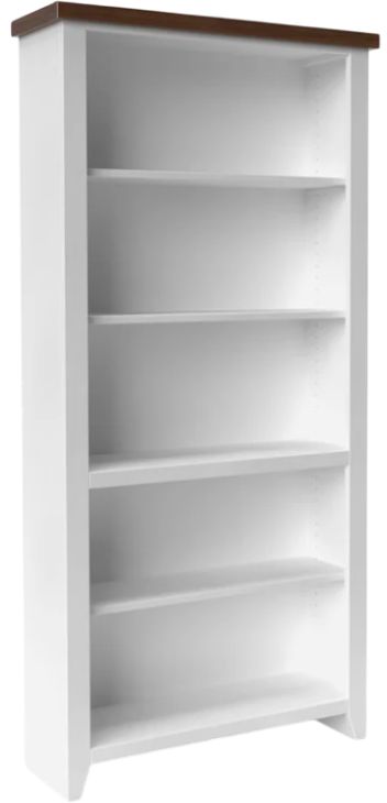 Legends Home Hampton Barnwood/Jasmin White 72" Bookcase-0
