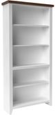 Legends Home Hampton Barnwood/Jasmin White Bookcase-0