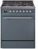Ilve® Nostalgie II Series 30" Blue Gray Pro Style Dual Fuel Range-0