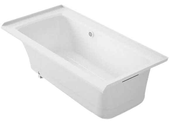 KOHLER® Archer® White 60" x 30" Alcove Heated BubbleMassage™ Air Bath with Bask® Heated Surface - Right Drain-0