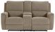 Bassett® Furniture Club Level Calvin Pecan Power Reclining Loveseat with Console-1